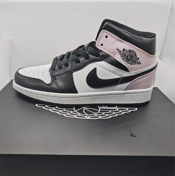 Women's Running Weapon Air Jordan 1 Black/Pink/White Shoes 183